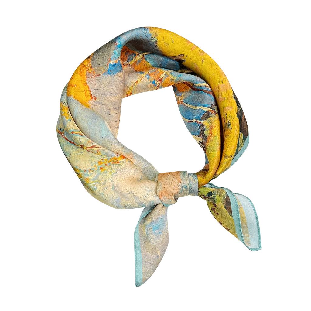 New 100% Natural Real Silk Scarf Fashion Lady Foulard Female Bandana Scarves  Women Hijab Shawl Wraps Square Neckerchief