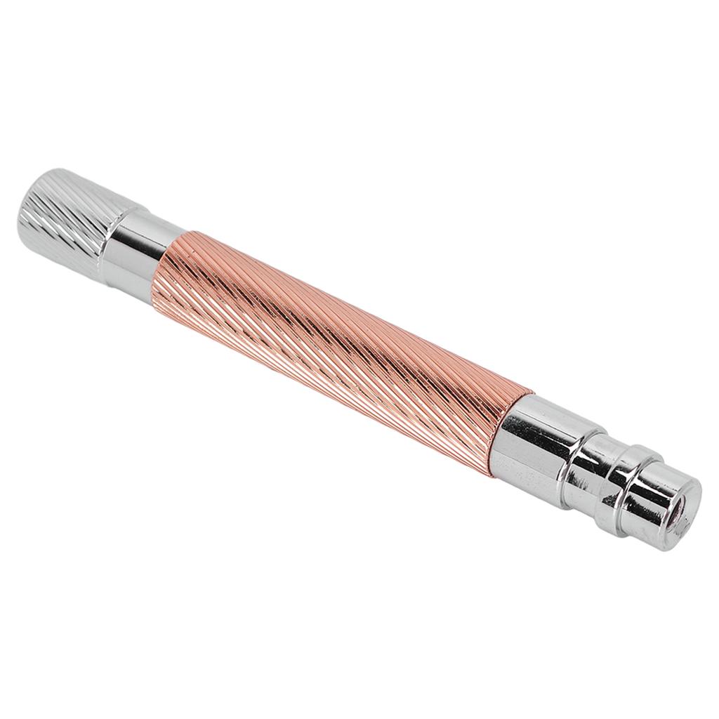 Safety Razor Handle Anti Slip Washable Reusable Metal Hand Shaver Handle for MenCopper