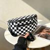 Fashion Ladies Chest Pack Designer Black White Grid Waist Bag Woman Belt Bag Leisure Shopping Shoulder Crossbody Bag Purse