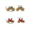 Yori 2Pcs Stainless Steel 18K Gold Plated Bicycle for DIY Accessories Making Supplies Necklace Bracelet Pendant