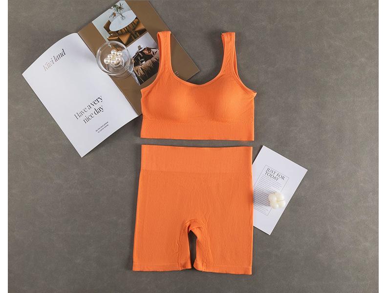 New Seamless Plus Size Underwear Set: One-Piece Vest & Triangle Briefs with Chest Pad.