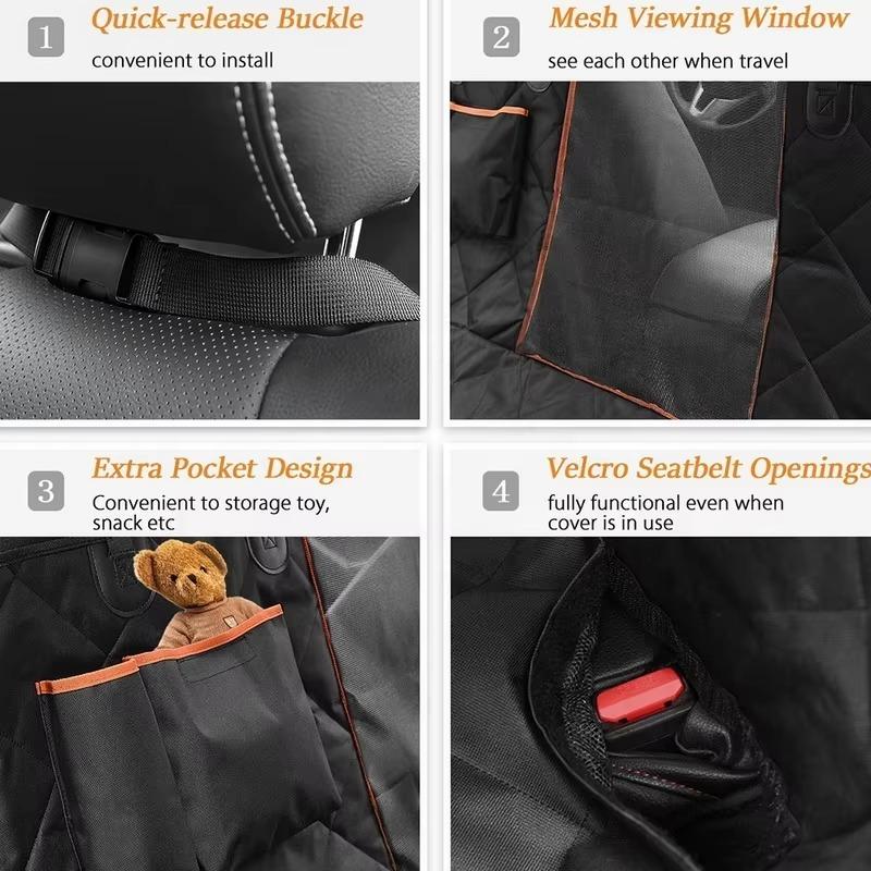 Waterproof Easy Wash Car Back Seat Pet Dog Safety Travel Mat Blanket Pet Car Back Seat Cover
