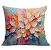 New Flower Pillowcase Imitating Three-dimensional Oil Painting Style Creative Floral Home Living Room Sofa Cushion Pillowcase
