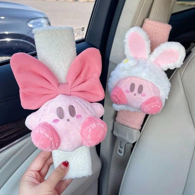 

Кирби мультфильм Kawaii ремень безопасности плечо протектор милый розовый автомобиль аксессуары для интерьера девушка автомобильные вкусности украшение интерьера