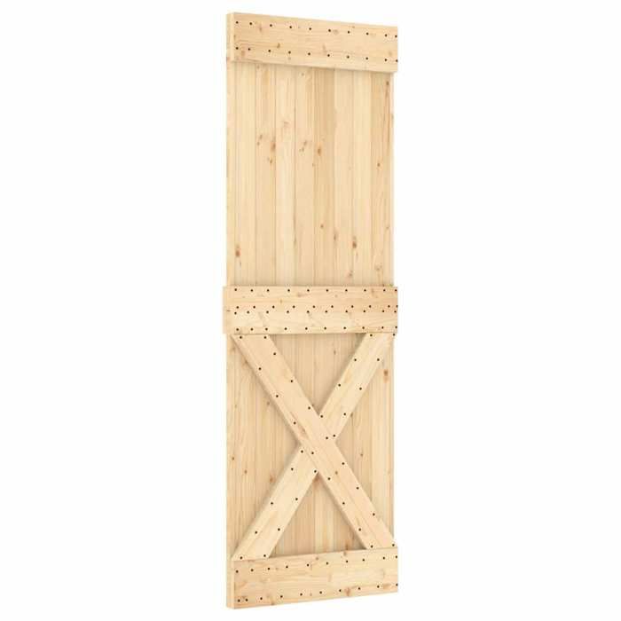 VidaXL Porte coulissante et kit de quincaillerie 70x210 cm pin massif 3332748