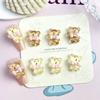 Summer New Milk Resin Bowknot Bear Nail Art Accessories Sweet Cute Girly Heart Accessories