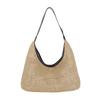 Woven Bag Casual Bucket Bag Straw Underarm Bag Large Capacity Solid Color Shoulder Bag Women Commuting Shoulder Bag