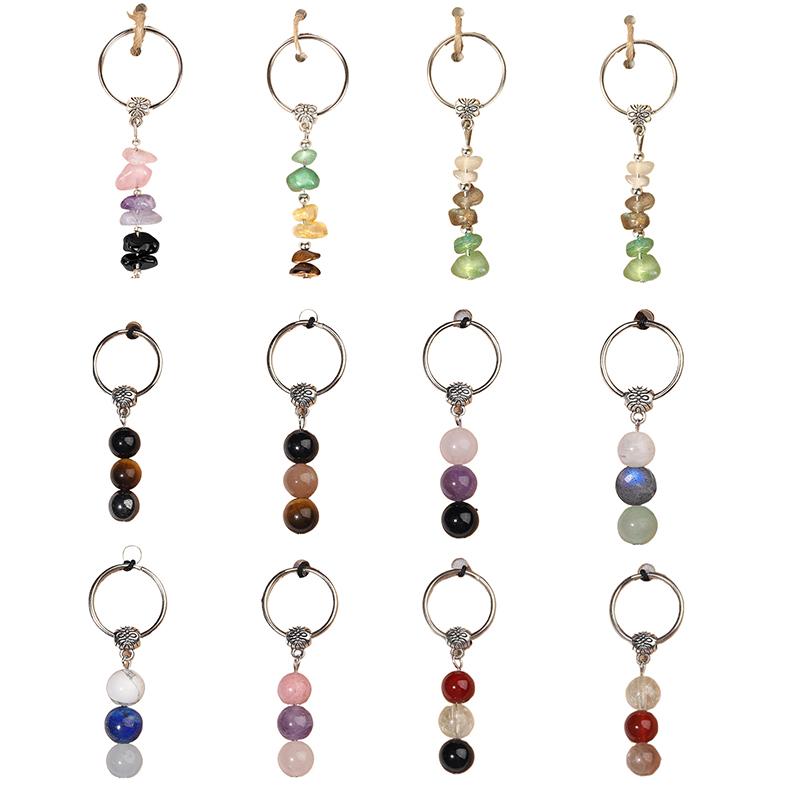 Natural Crystals Keychain Gift For  Beginnings Small Healing Stones Keychain For Anxiety Relief. Healing Crystals