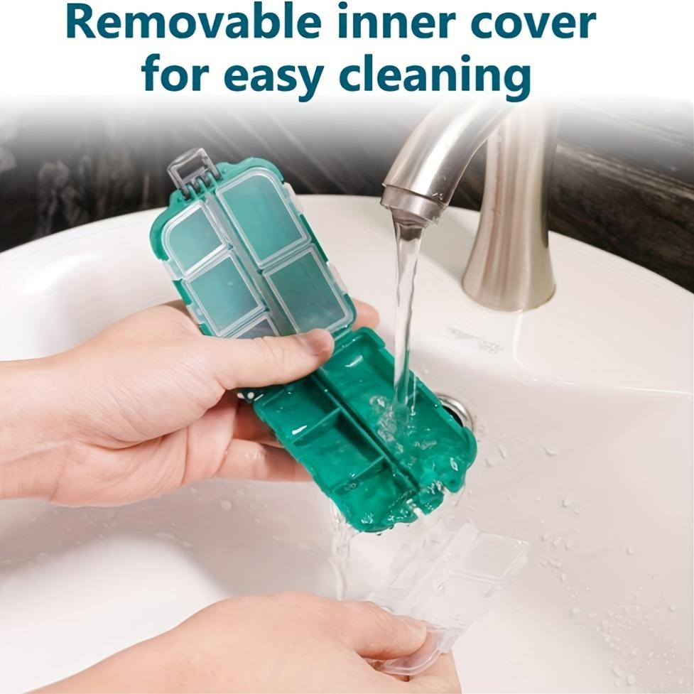 10 Compartment Small Pill Box, Moisture Proof Case, Travel Organizer for Pocket Purse, Daily Portable Medicine Vitamin Container