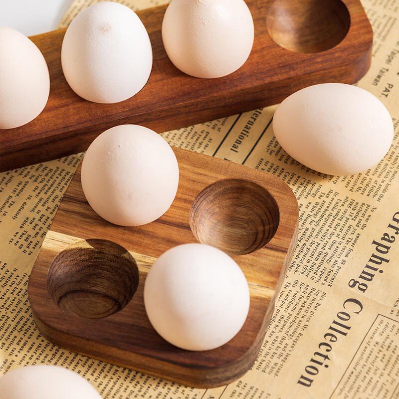 Ruhan Acacia Wood 4-Compartment Egg Tray