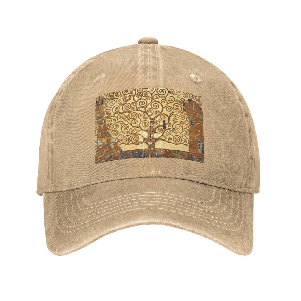 Tree Of Life Stoclet Frieze Gustav Klimt Denim Fabric Cap Casual Baseball Caps Adjustable Hat Summer Unisex Baseball Hats