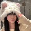 Cute Cat Ear Protection Cap Thickened Warm Winter Warm Cap New Cartoon Hat Scarf  Winter