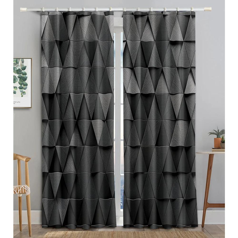 2pcs Marble Pattern Curtains Hook Valance Curtain Blinds Window Treatment For Kitchen Cafe Living Room Bedroom Home Decor Drapes