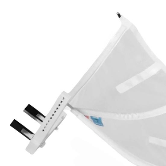 Back Pain Relief Laundry Tool Front Load Washing Machine Catcher Net, Foldable Anti-drop Washer Room Storage Solutions Collection Suction Cup