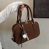IELGY Korean Niche Portable Bowling Bag Trendy Autumn Winter Retro All-Match Frosted Messenger Small Square Bag