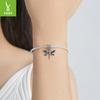 S925 Sterling Silver Gorgeous Dragonfly Pendant Accessories Small Fresh Insect Diy Bracelet Beaded