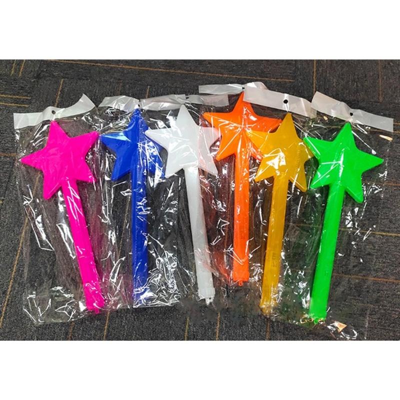 Varinha de Fada Brilhante Estrela de Cinco Pontas Varinha Atacado para Crianças Adultos Brincadeira ao Ar Livre de Verão Festa Suprimento Mercado de Pulgas 10PCS