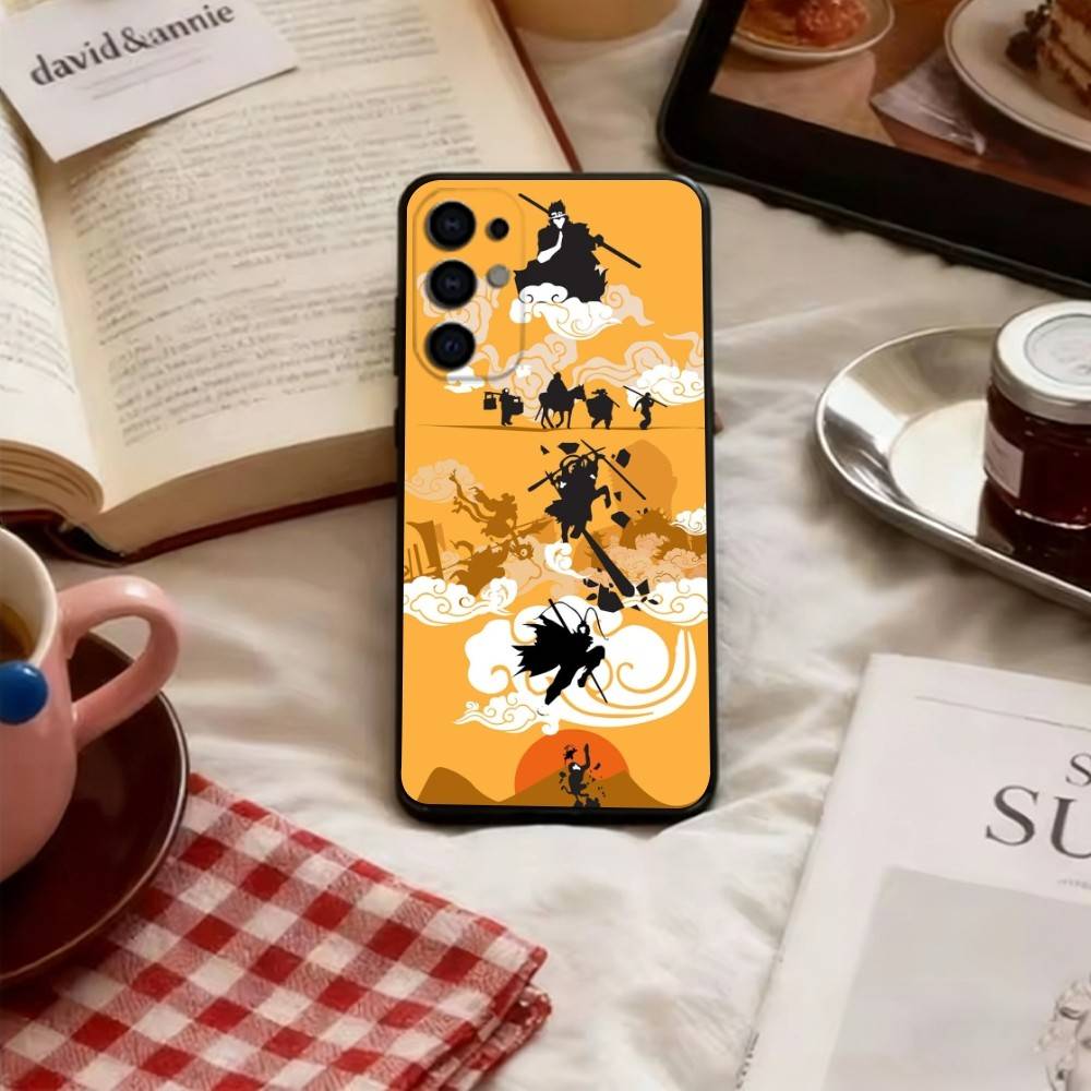 The Monkey King Phone Case Black Silicone Soft For Samsung S25,S24,S21,S22,S23,S30,Ultra,S20,Plus,Fe,Lite