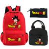 3Pcs/set Backpack Dragon Ball Printed Bookbag with Lunch Bag Pencil Case Teenager Children Girl Boy Schoolbag Rucksack