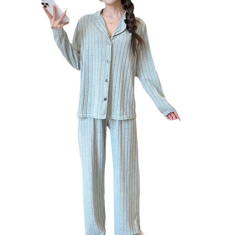 

OEING Women s Brushed Striped Loungewear Set L-XL