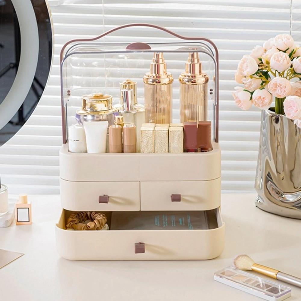 Multi-function Makeup Organizers Dustproof Large Makeup Box Cosmetics Storage Box Bathroom