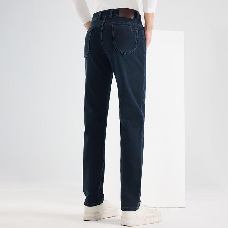 Fengxun Men's Straight Leg Denim Jeans