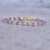 Natural Amethyst Bracelet Rosary Bead Bracelet Faceted Beaded Rosary Jewelry Sterling Silver Handmade Bracelet for Women Wrist Jewelry