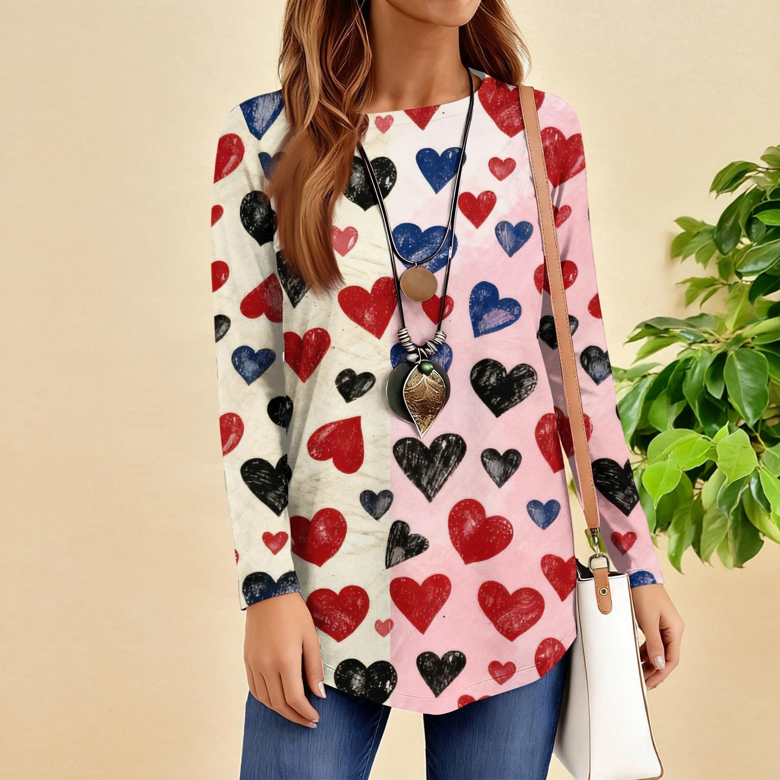 

Женская свободная футболка с круглым вырезом, рукавами реглан, принтом и длинными рукавами, пуловер M хаки