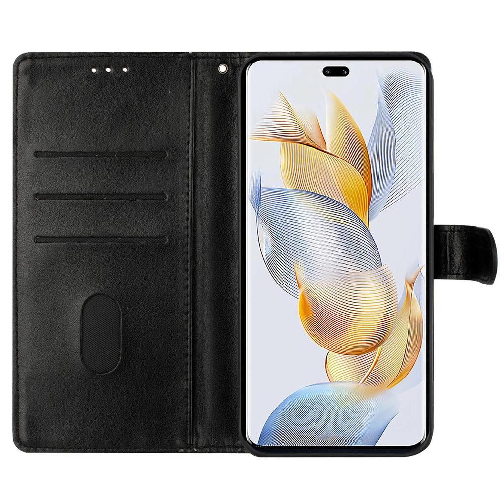 For Honor 90 Phone Case Butterfly Floral Imprint Leather Flip Cover with Stand
