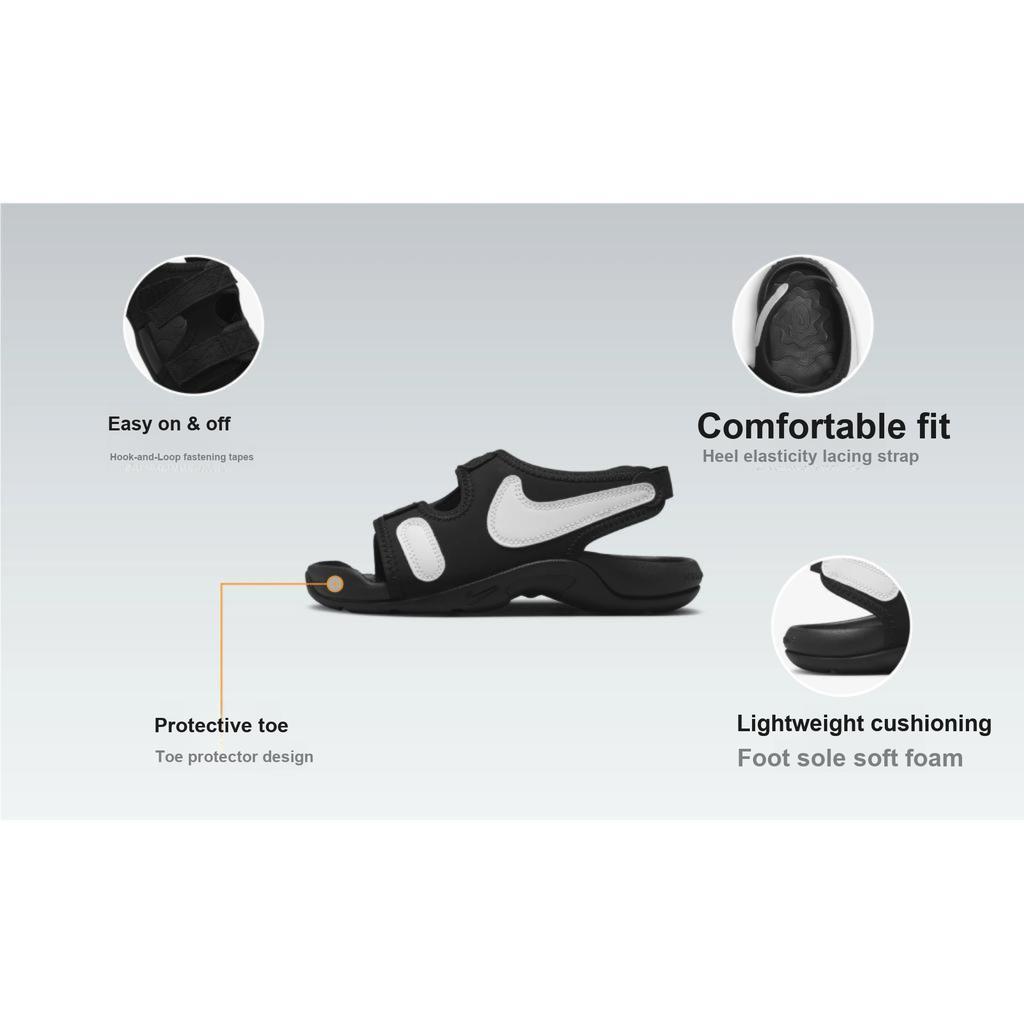 New Nike Sunray Adjust 6 PS 'Black White' DX5545-002