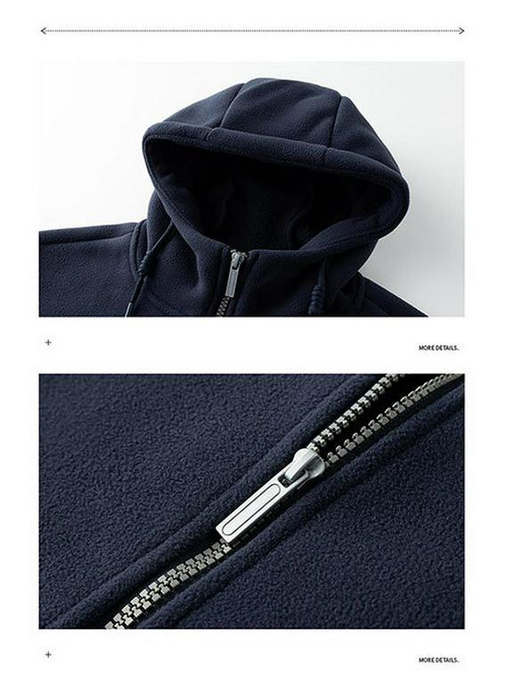 Youth Unisex Fleece Hooded Cardigan Pullover for Sport & Casual Wear - Spring/Autumn