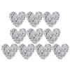 10PCS Hrt Shaped Rhinestones Applique 4cm Hot Fix Rhinestones Clothing Accessories Shoes Decoration