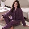 Xiaoxiangfeng pajamas 1011 new plush women's winter women's flannel suit warm coral fleece pajamas