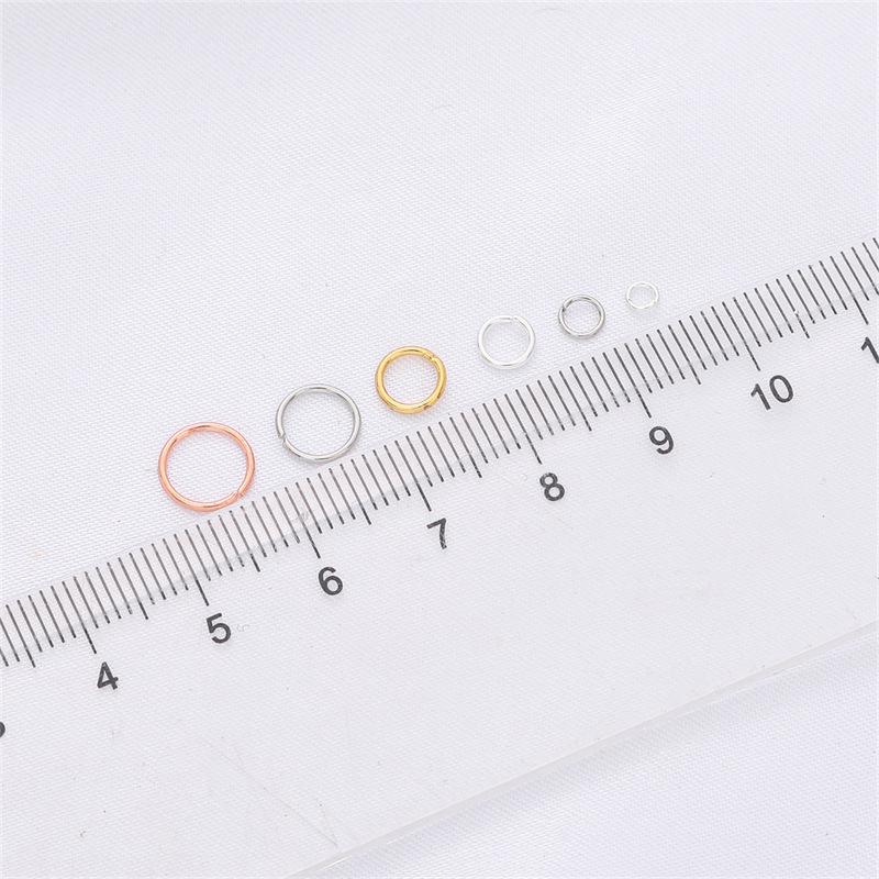Gold-Filled Silver-White Open Jump Rings for DIY Jewelry