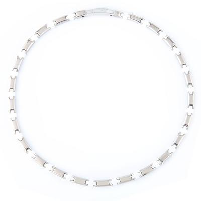 Pure Titanium 6 25 Hematite High Quality Healthy [Hachi] Necklace, Pieces, Germanium, Pieces, Men's Necklace, Ceramics, Jewelry, Anti-Static, 55.5cm