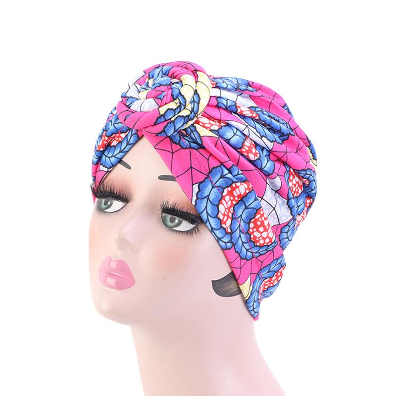 European and American popular vortex headscarf hat, disc flower hat, ethnic clothing hat, headgear hat, Indian hat