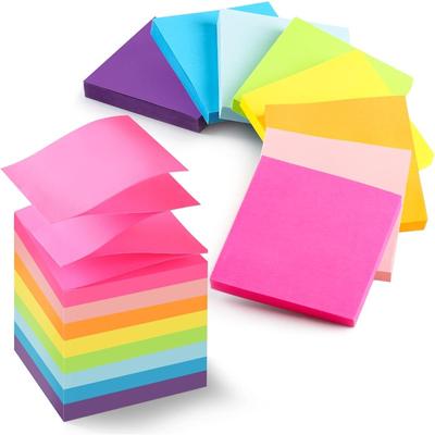 1set Haftnotizen Bunte Einfache Student Haftnotizen Zerreißbar Fluoreszierende Multicolor Haftnotizen
