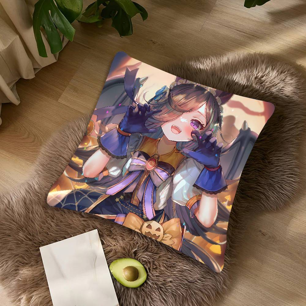 Cute Uma Musume Pretty Derby Pillow Case Cushion Cover Decor Home Throw Pillow Covers For Couch Camping Pillow Cover Decorations