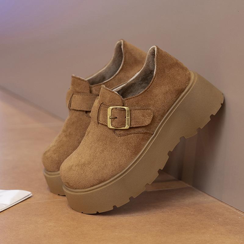 

Platform-soled Birkenstocks women s 2025 new autumn explosion brown loafers heightening all-inclusive Boken single shoes women s shoes 40