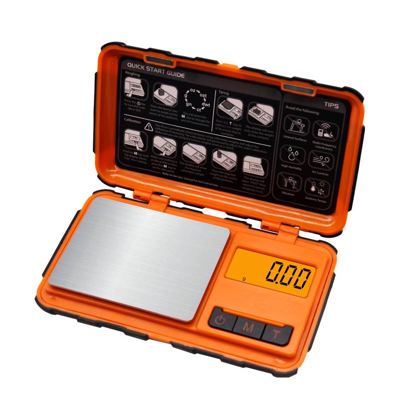 High-Precision 0.01g Gold Jewelry Pocket Scale with Rubberized Finish