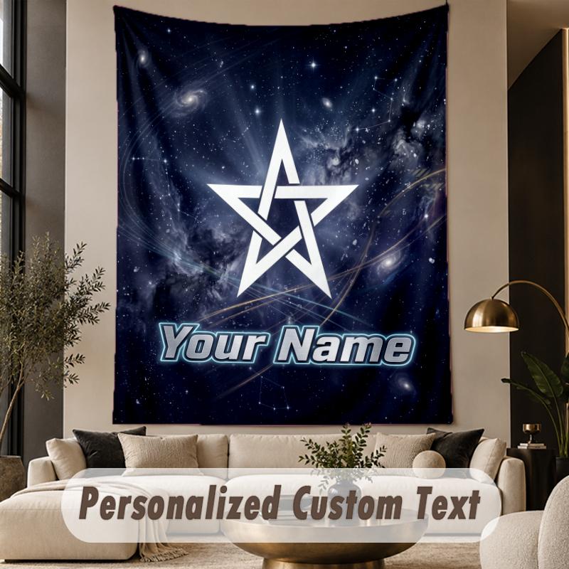 Custom Text Tapestry Morocco Football Print Wall Tapestry Indoor Living Room Wall Decor