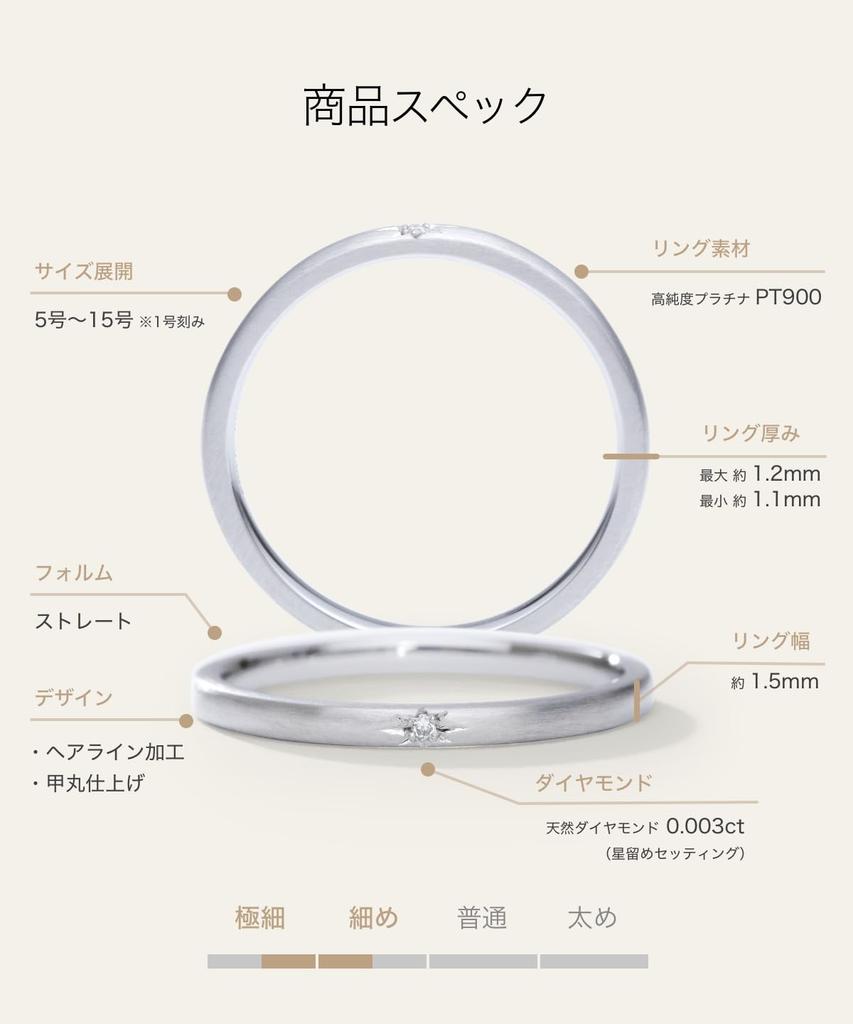 LEGAN Diamond Size Platinum Round Top Star-Shaped Ring, 13, PT900, Stackable, Hairline,