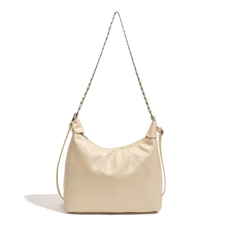 Retro Crossbody Bag Women 2024 Summer New Single Shoulder Bag Stylish Texture Handheld Casual Commuting Armpit Bag белый