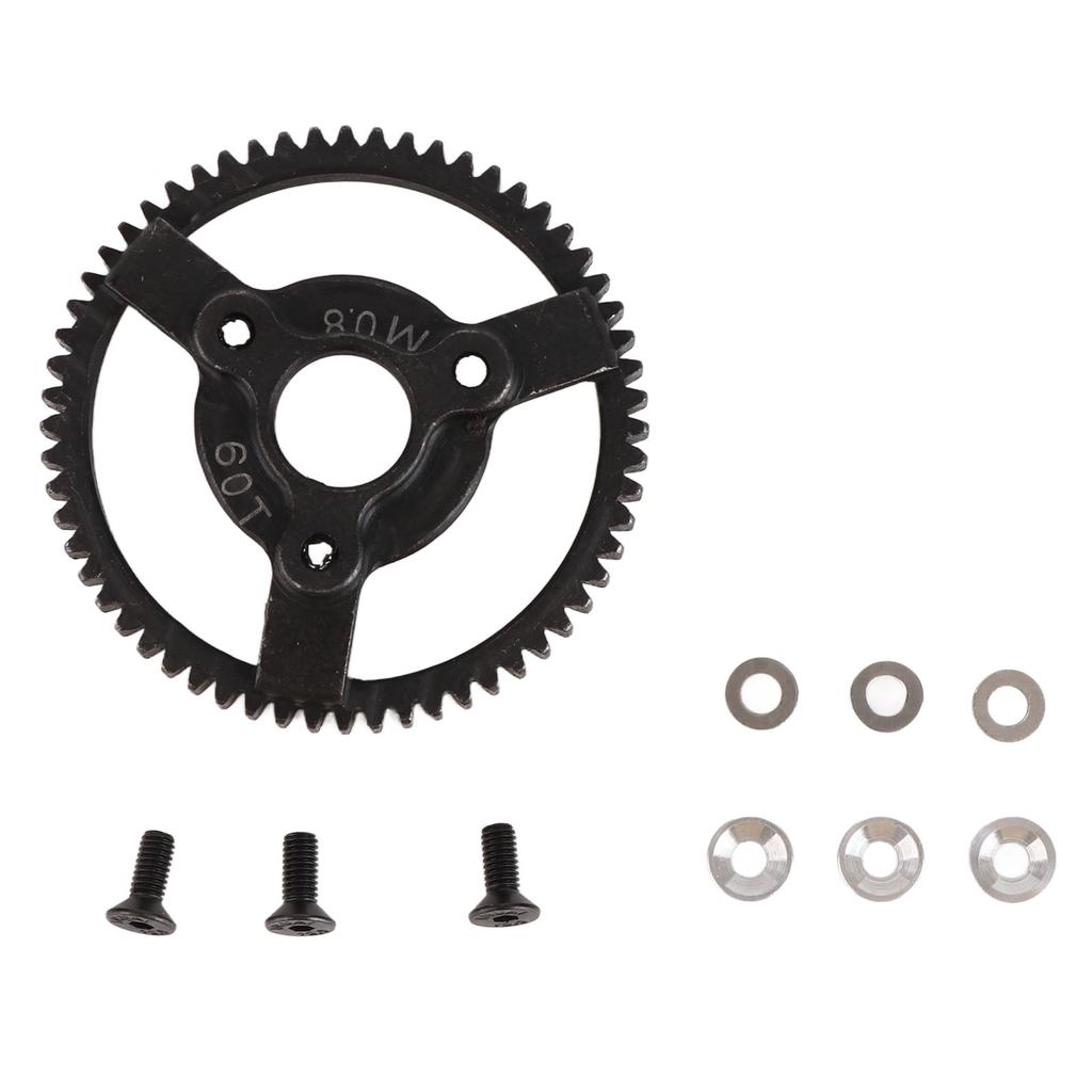 RC Car Steel Spur Gear 32P 0.8M Steel Spur Gear Replacement for Traxxas Slash 1 10 2WD 60T