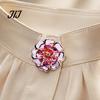 Sophisticated Apparel Accessories Vintage Rhinestone Flower Button Covers, Snap On Decorative Gift Ideas for Fashion Enthusiasts Metal Shirt Cufflinks