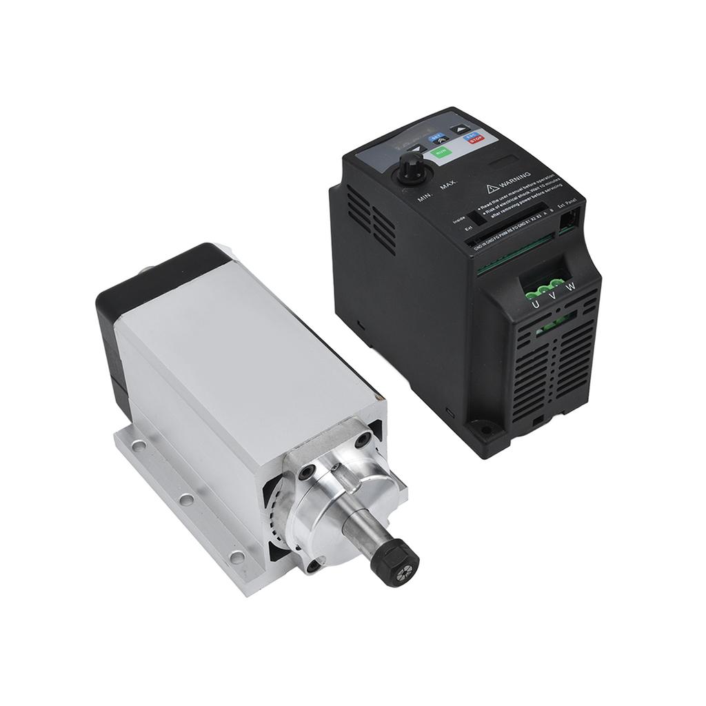 Luftgekühlter Spindelmotor-Kit 0,55 Nm 700 W Bürstenloser Motor und 600 W Antriebsinverter ER11A Spannzange AC 110V