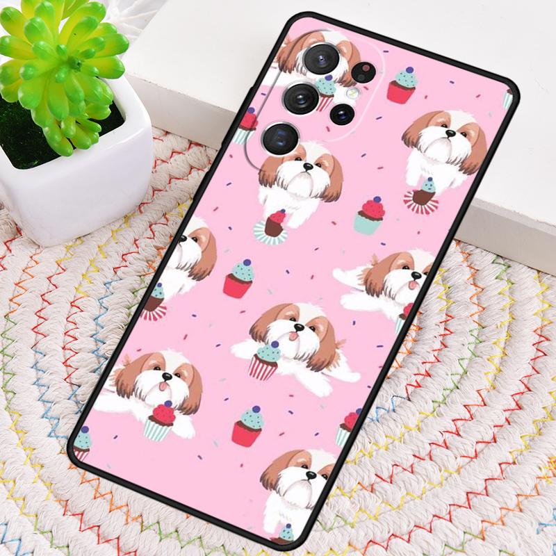Cartoon Shih Tzu Dog Phone Case for Samsung Galaxy Note 10 Pro S26 Ultra S23 S24 FE S25 S21 S22 PLUS Shockproof Cove