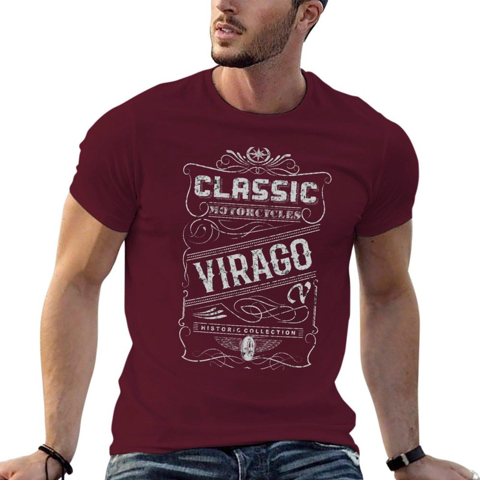 

Virago XV 535, XV 750, XV 1100 Исторические заготовки для футболок, кастомная футболка, графические футболки, сублимационные мужские смешные футболки S
