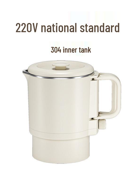 Portable Stainless Steel Folding Travel Kettle, Compact One-Person Electric Hot Water Kettle, Easy to Store.