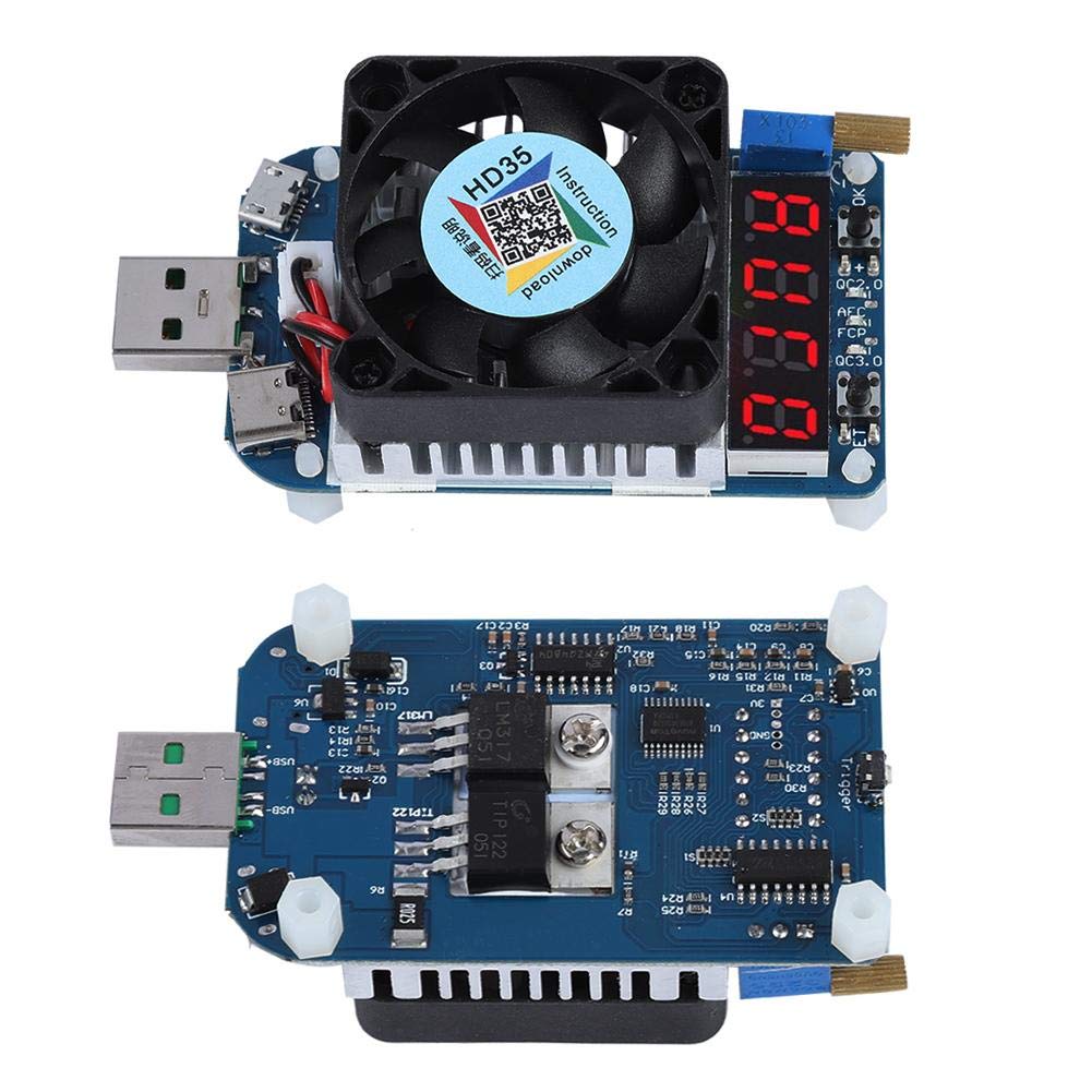 Fosa USB Tester USB Digital USB Last Elektronische Last Widerstandsmodul Smart Auto Schutz Multimeter, 5V/9V/12V/20V Strom/Spannungstester, Tester,